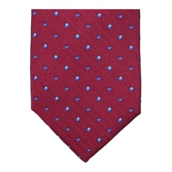Jos. A. Bank Mens Tie Red Silk Stain Resistant New NWT - Picture 1 of 8